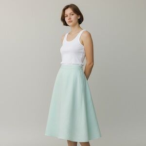 EILEEN FISHER ‘handkerchief Irish linen french knot’ skirt size: petite small